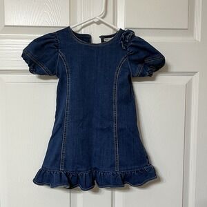 Habitual Girl Girls Denim Puffed Sleeve Girls‎ 4T